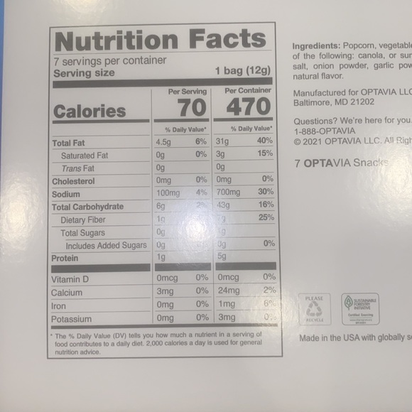 OPTAVIA Other Optavia Popcorn Poshmark